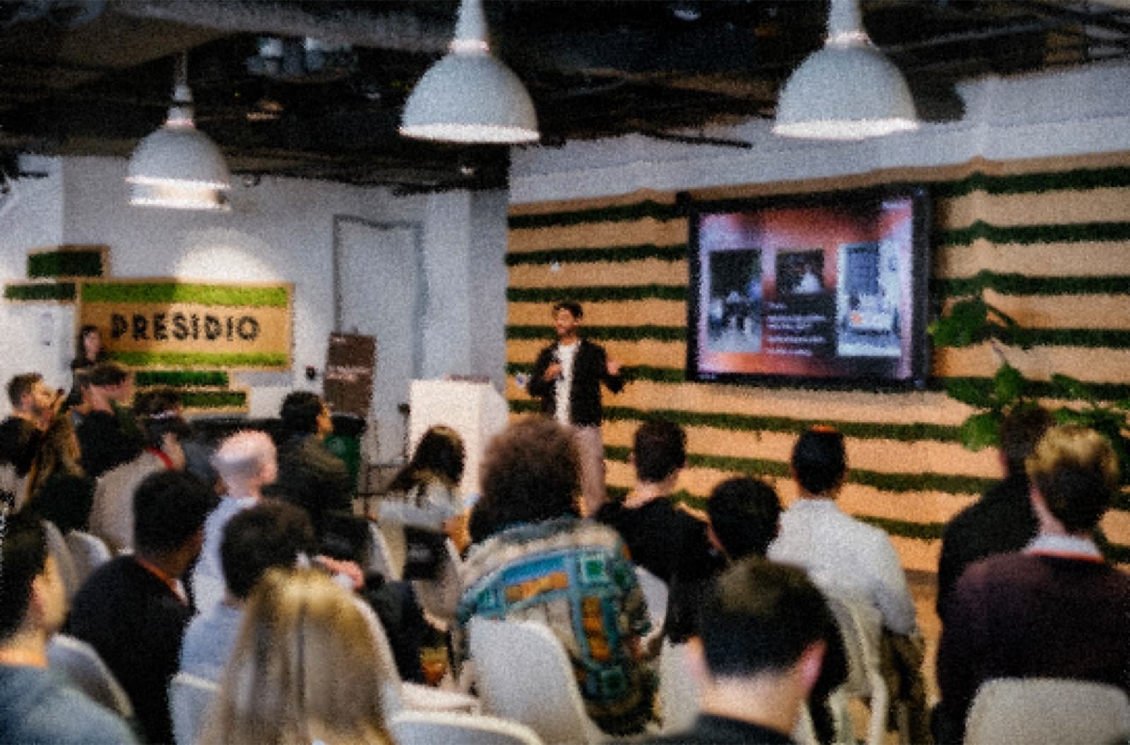 Evening networking event at a trade show