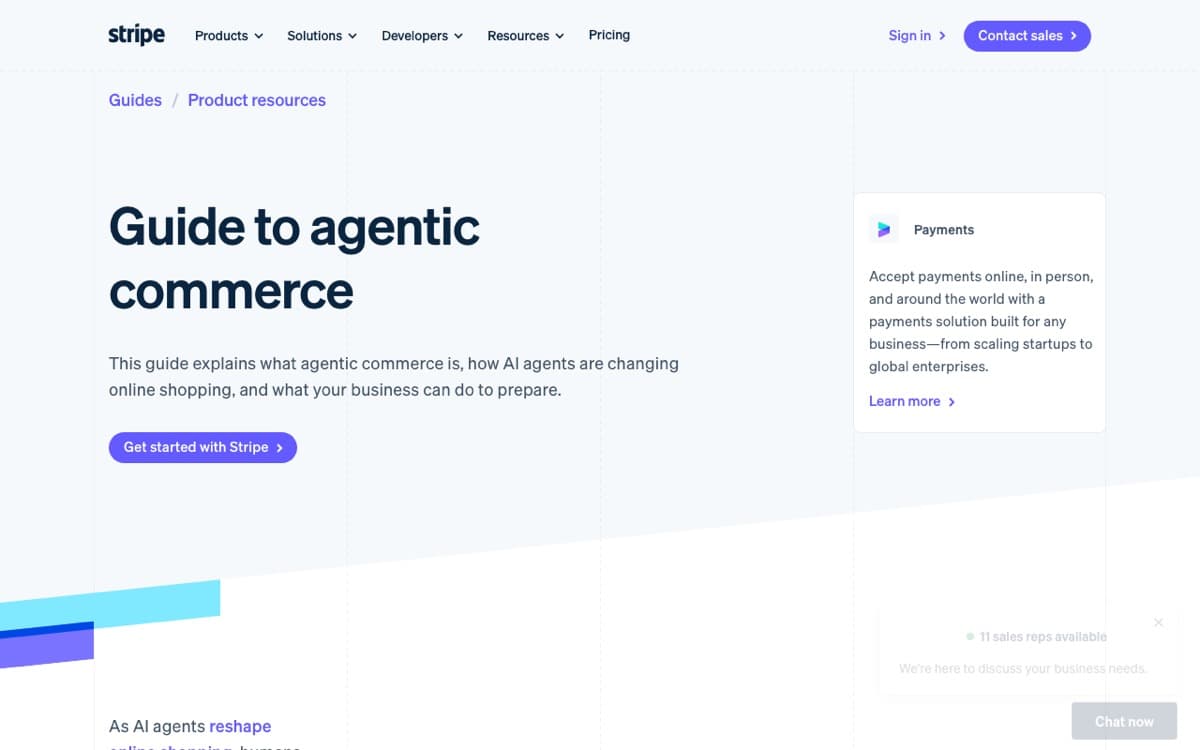 Stripe ACP (Agentic Commerce Protocol) website